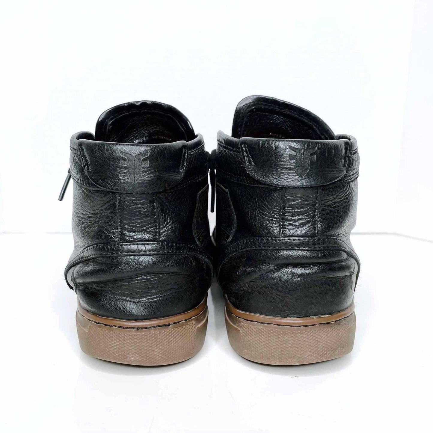 frye black leather high top skate shoe - size 9.5 M