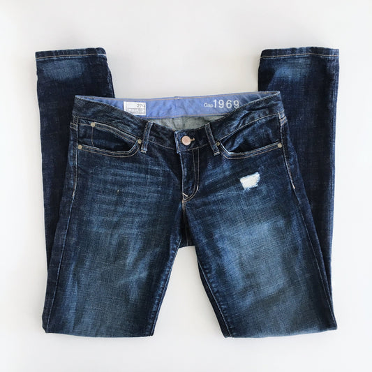 GAP Always Skinny Distressed Jeans - 27x32