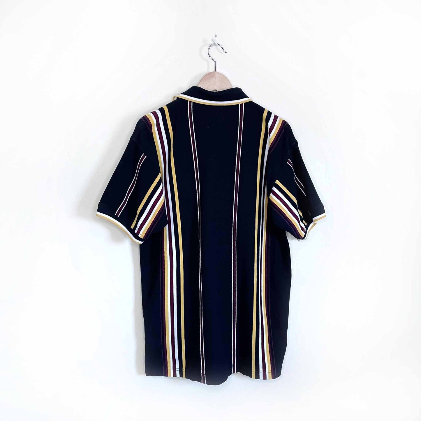 vintage 90's givenchy activewear multicolour striped polo - size medium