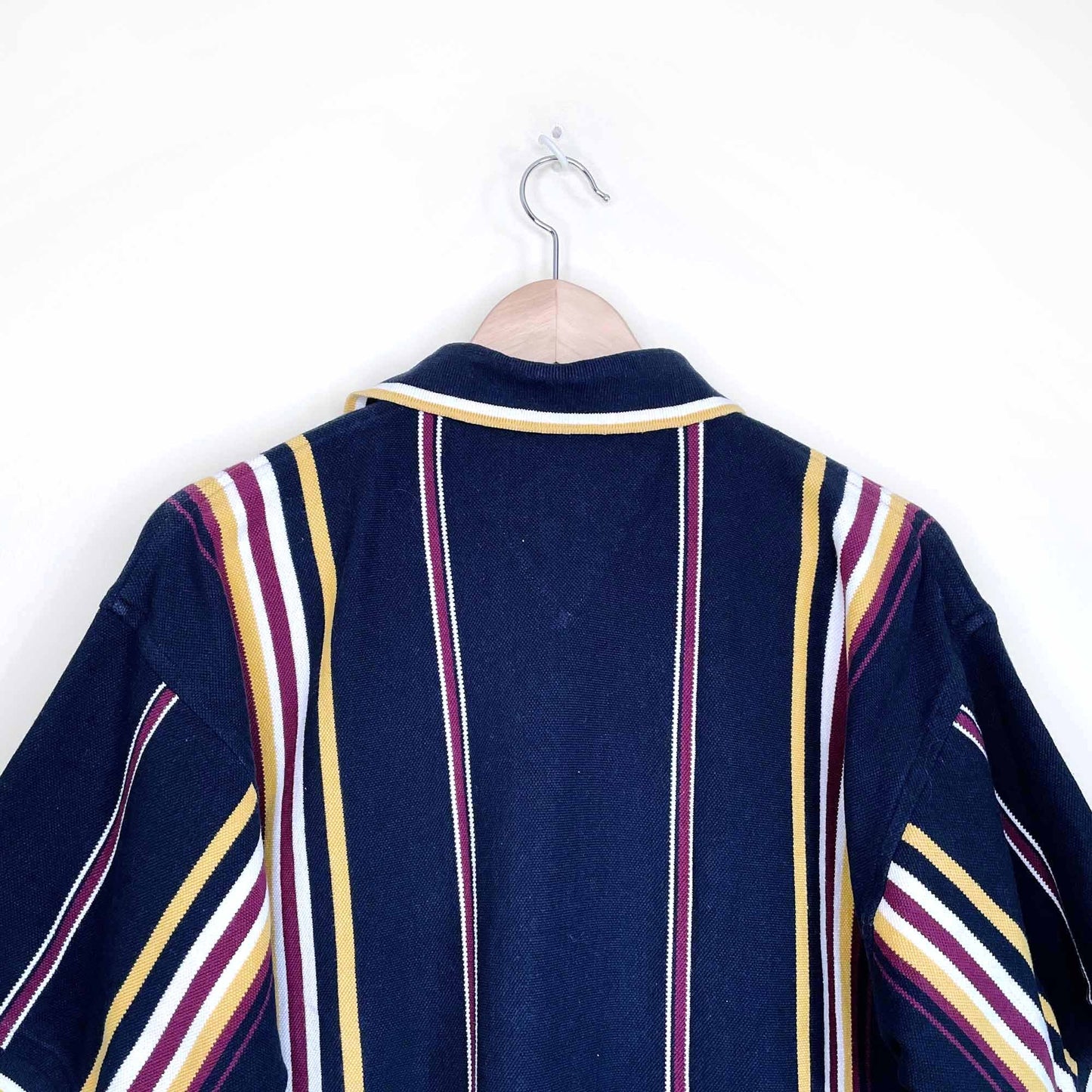 vintage 90's givenchy activewear multicolour striped polo - size medium