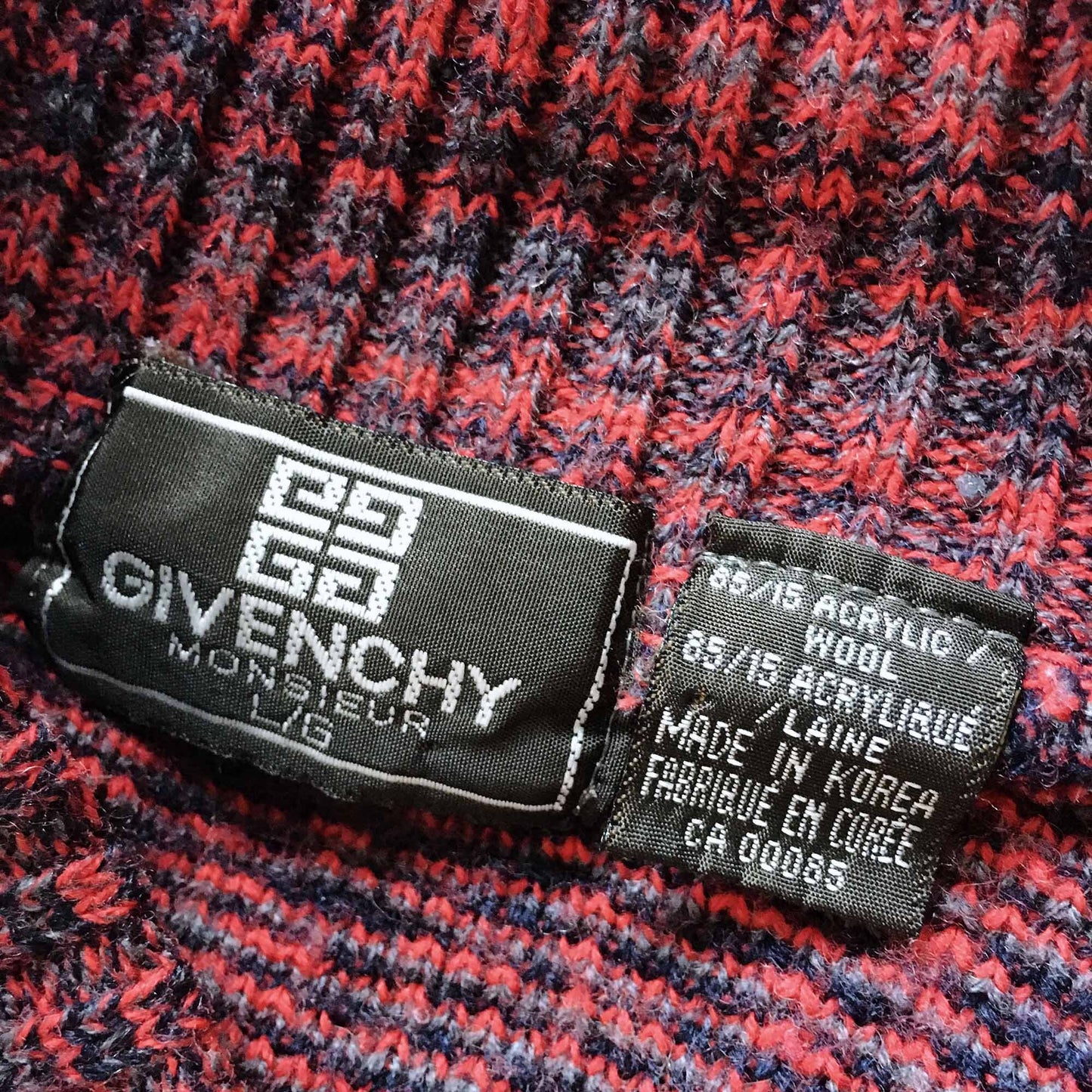 Vintage Givenchy Monsieur wool-blend sweater - size Large