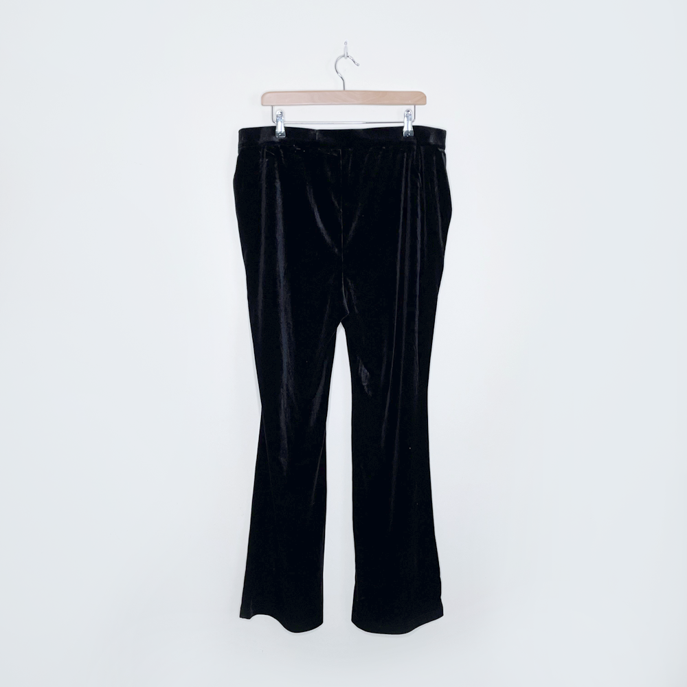 good american black velvet trouser pants - size 5