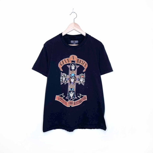 guns n roses 2016 appetite for destruction band slim fit tee - size large