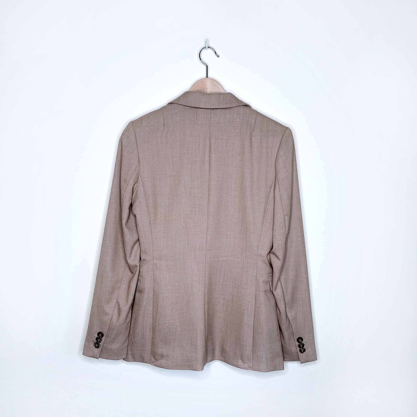 giuliva x h&m camel single breasted blazer - size xs