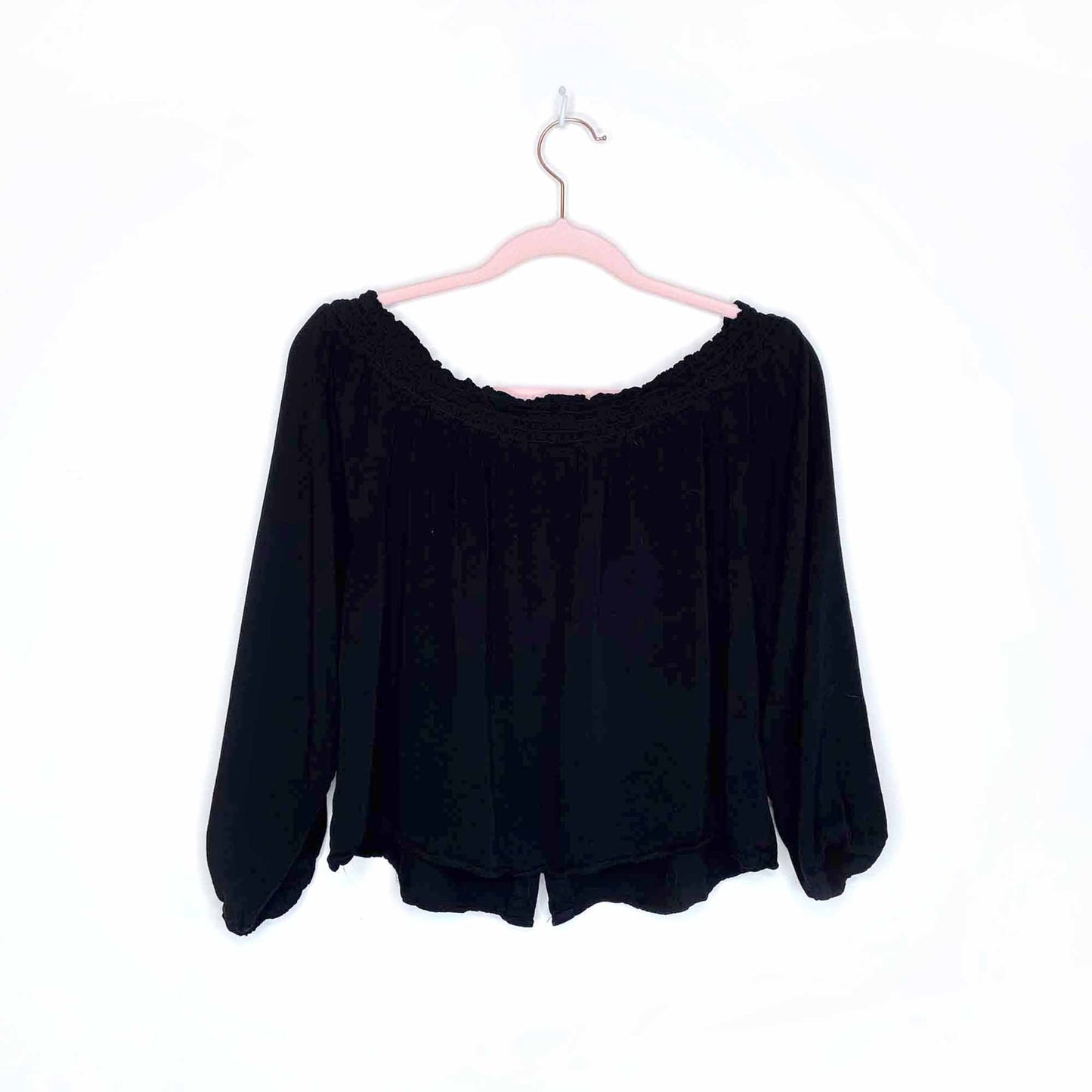 harlow off shoulder lace-up boho top - size xs