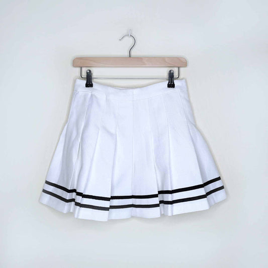 nwt h&m dividend white pleated mini skirt - size 8