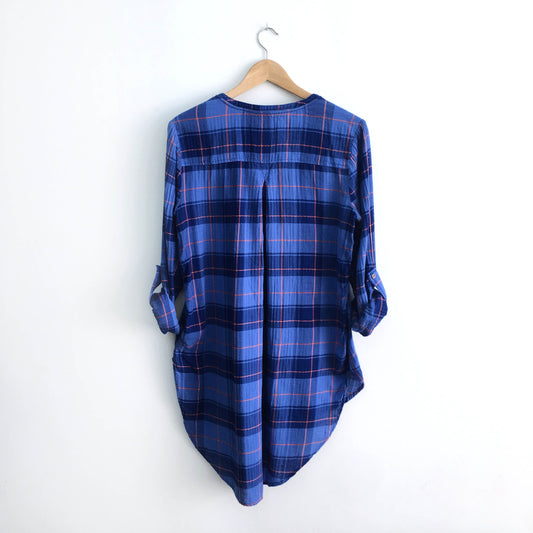 Holding Horses Plaid Gauze Tunic - size Medium