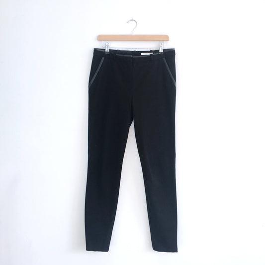 Hugo Boss Trouser with Leather Trim - size 6