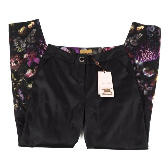 NWT Ted Baker Timilat shadow floral tapered pant - size 0