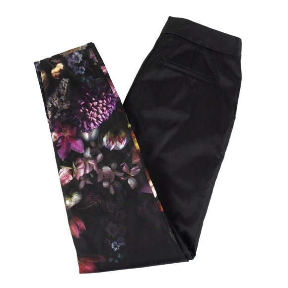 NWT Ted Baker Timilat shadow floral tapered pant - size 0