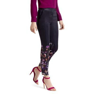 NWT Ted Baker Timilat shadow floral tapered pant - size 0