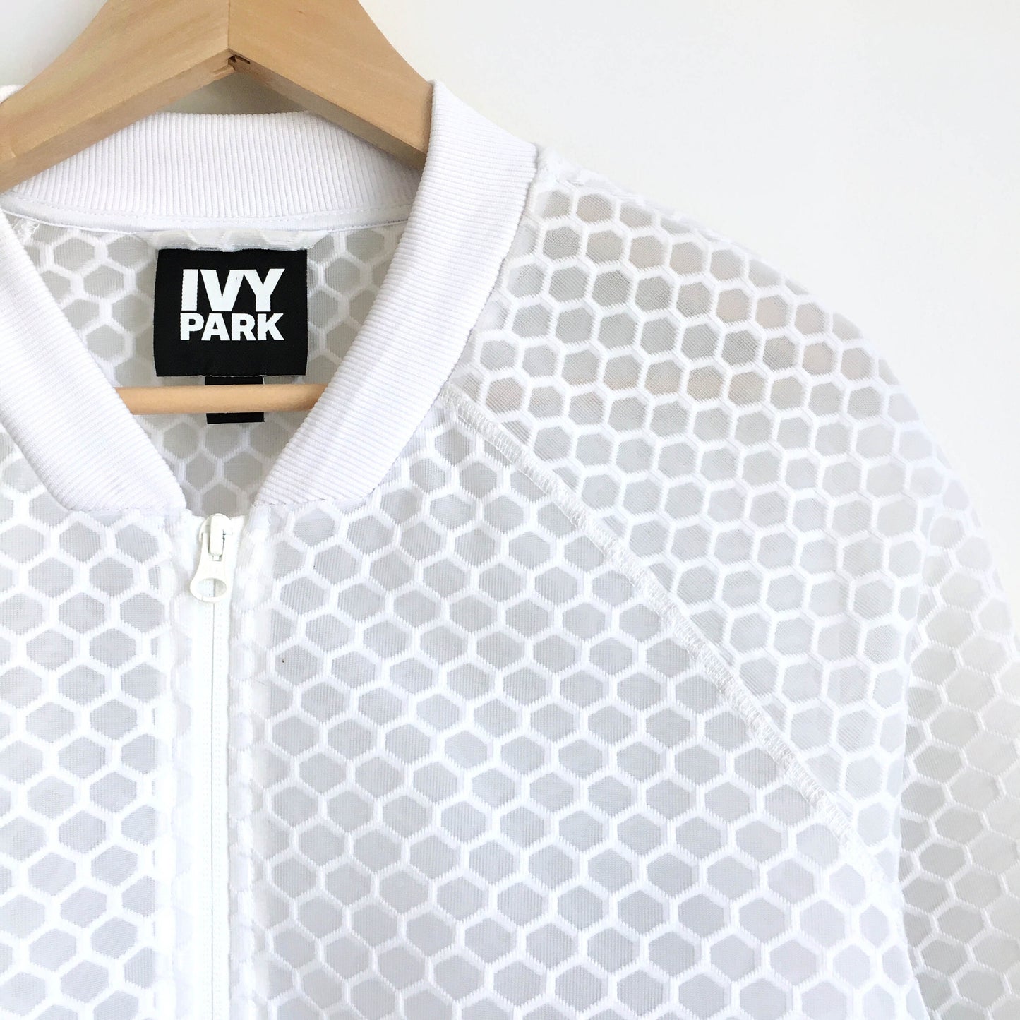 Ivy Park Hexagon Mesh Bomber Jacket - size Large