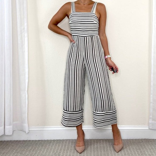 japna striped summer jumpsuit - size medium