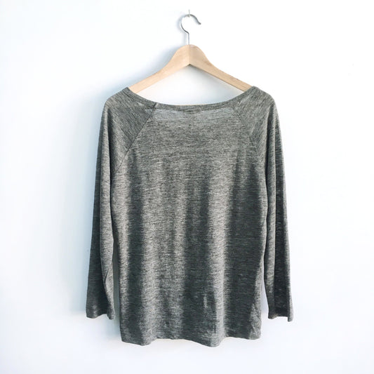 Joie Embellished Linen Tee - size Medium