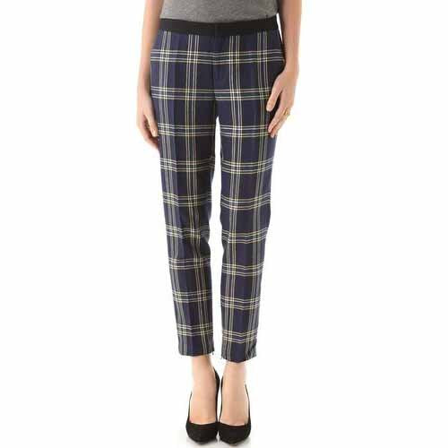 NWT Juicy Couture Eton wool-blend plaid pants - size 6