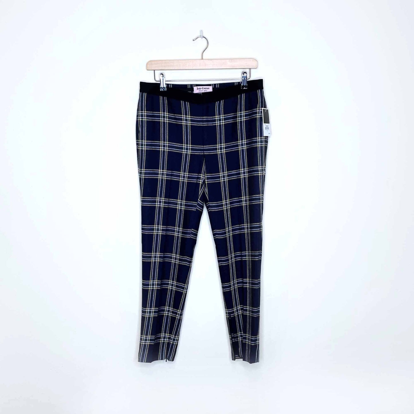 NWT Juicy Couture Eton wool-blend plaid pants - size 6