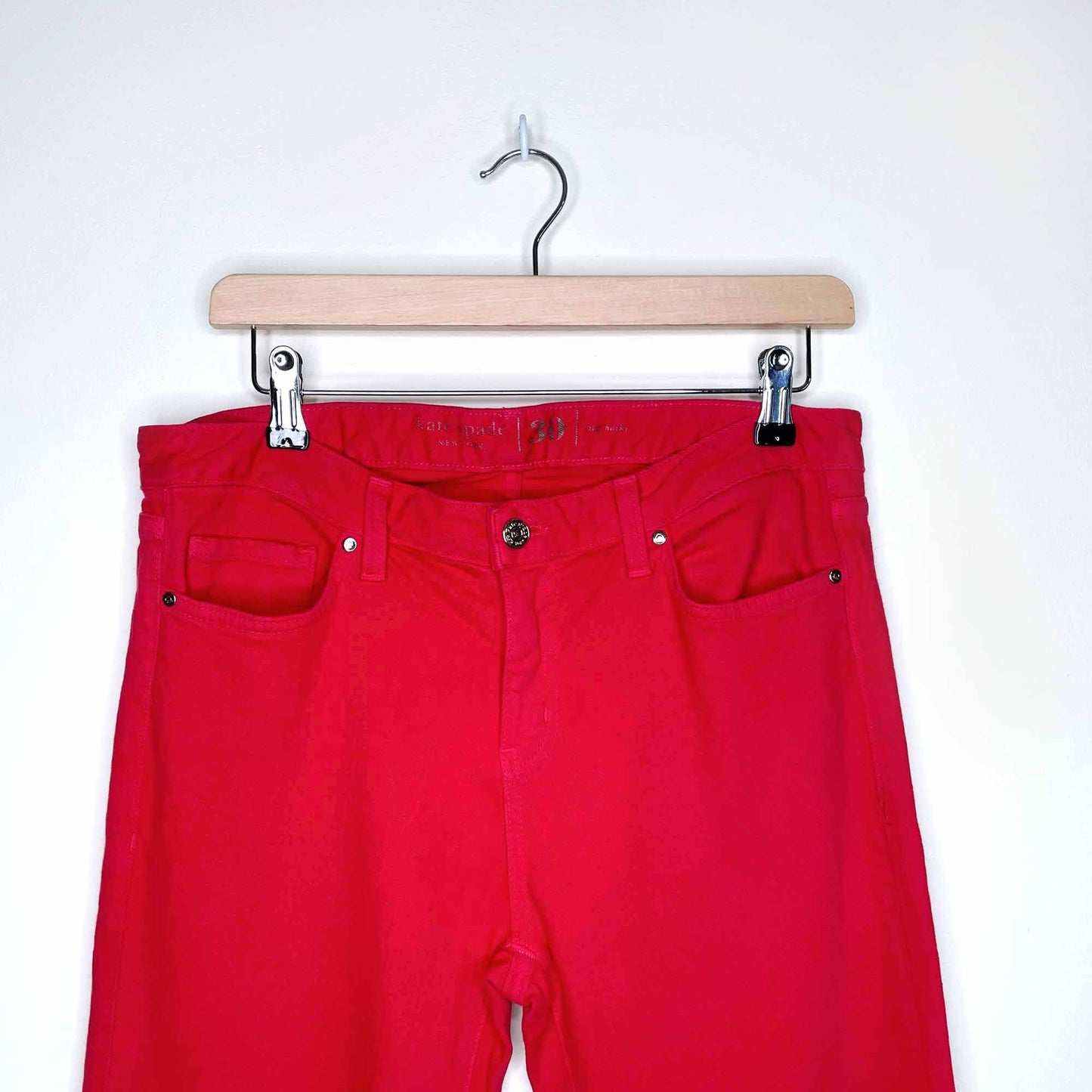 kate spade play hookey perry street red skinny jeans - size 30