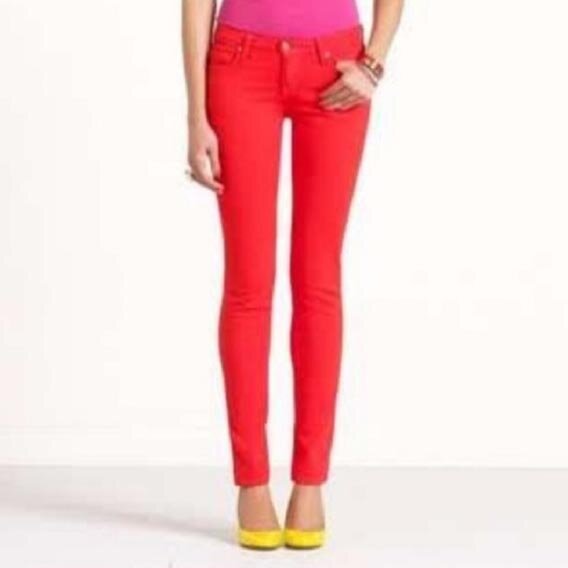 kate spade play hookey perry street red skinny jeans - size 30