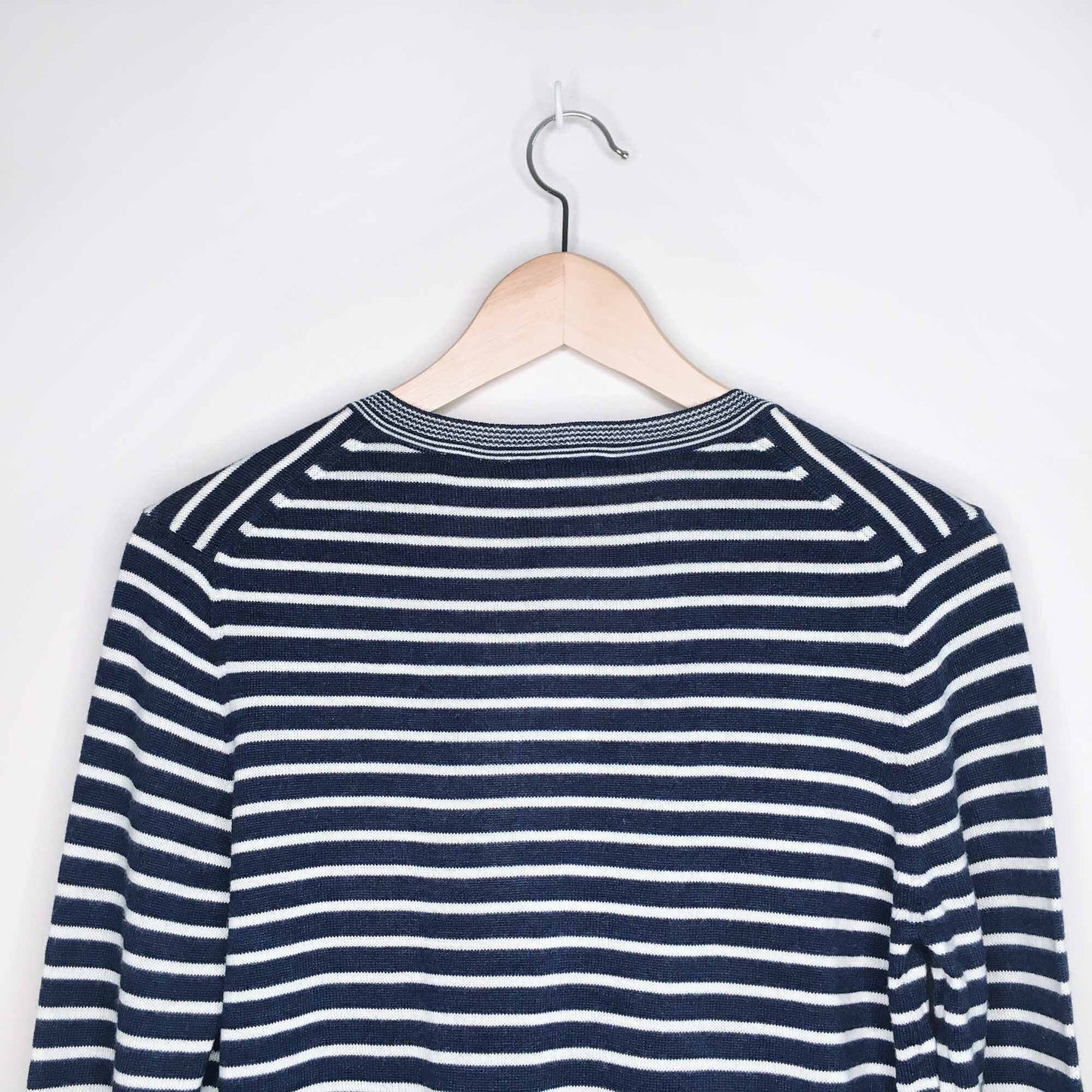 Lacoste striped v-neck wool-blend sweater - size 36