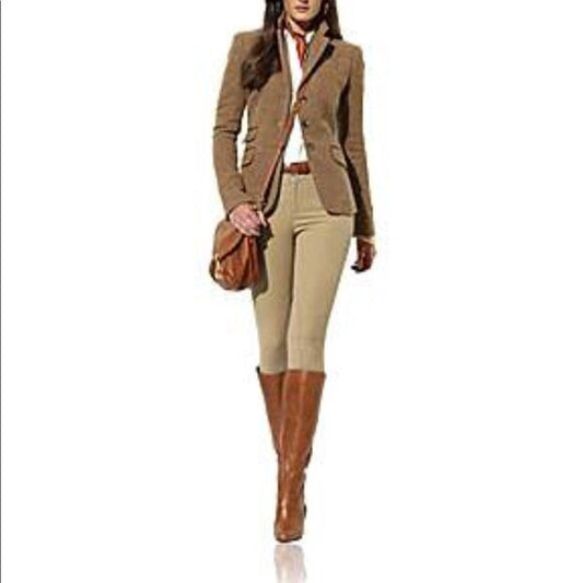 Lauren Ralph Lauren tan equestrian riding jacket - size 8