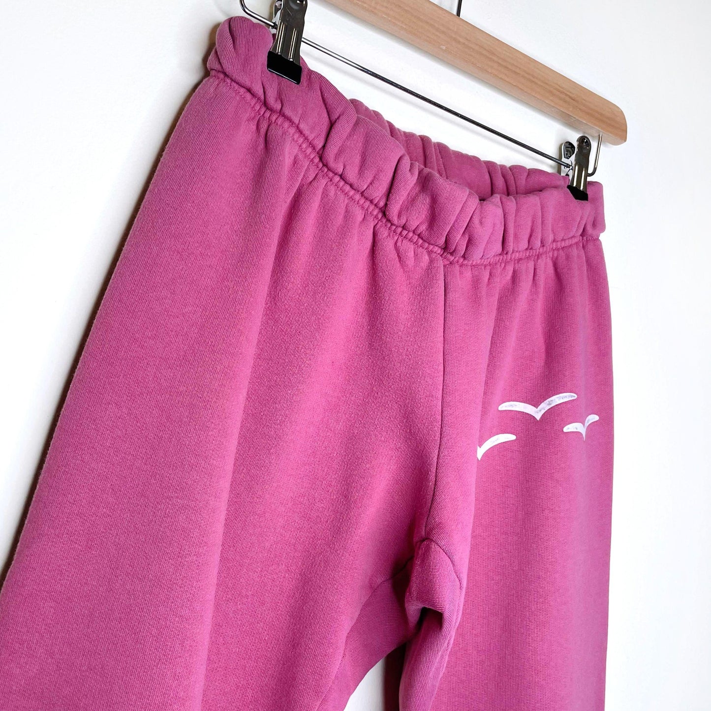 lazypants pink elastic sweatpants - size small