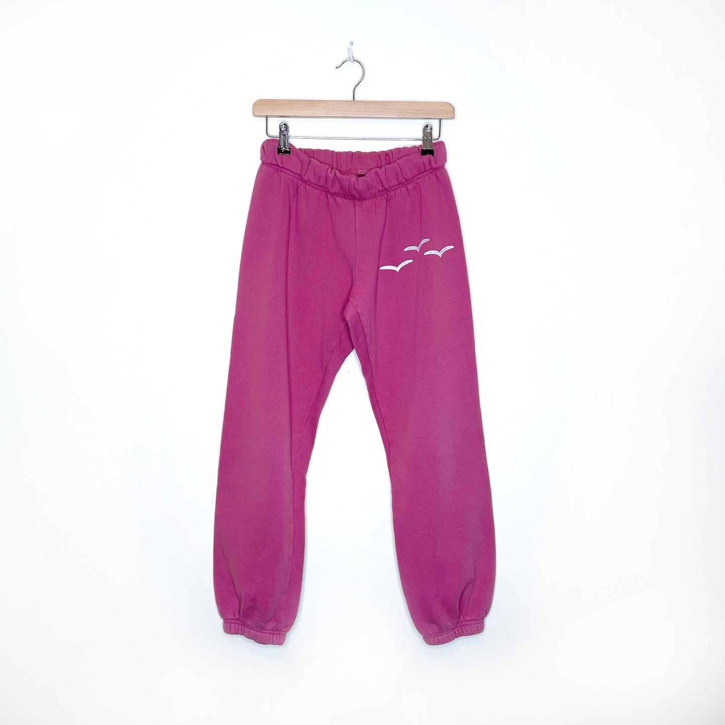 lazypants pink elastic sweatpants - size small