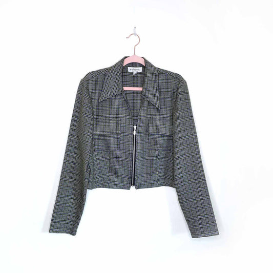 vintage y2k le chateau clueless plaid cropped jacket - size medium