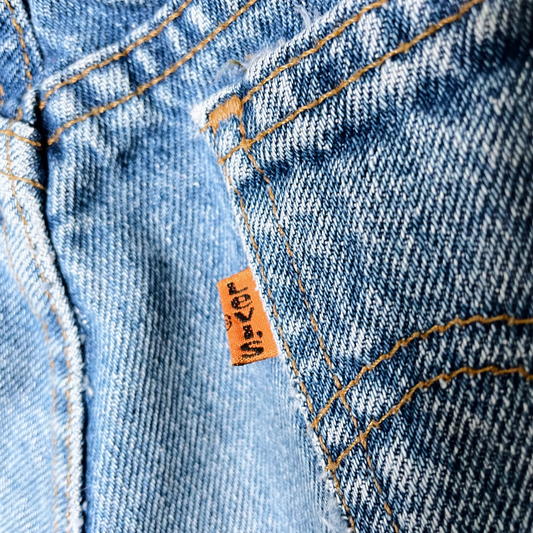 vintage 90s levi's orange tab 634 jeans - size 12 kids / 24 adult