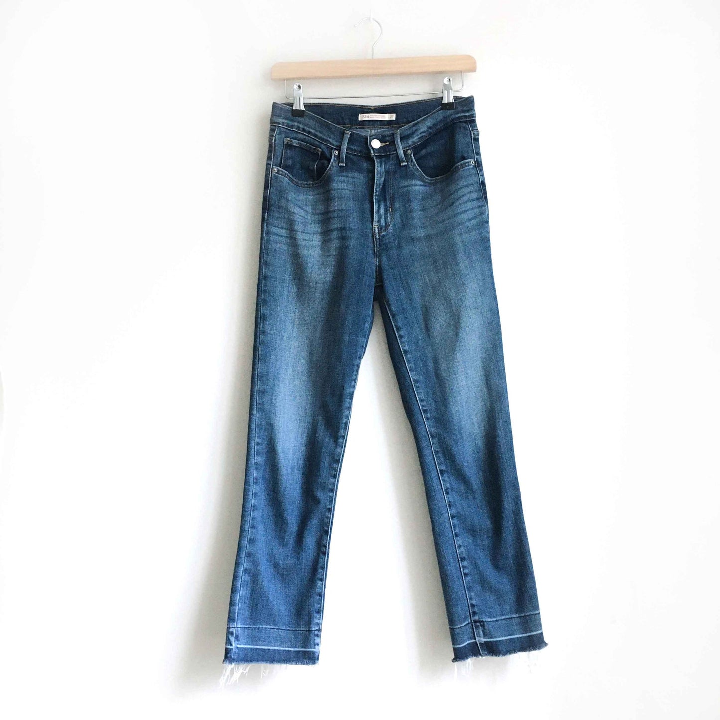 Levi's 724 high rise straight crop jeans - size 27