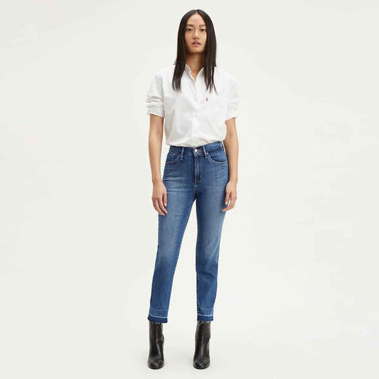 Levi's 724 high rise straight crop jeans - size 27