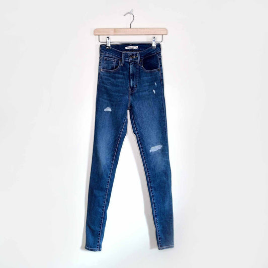 levi's mile high super skinny medium wash - size 24