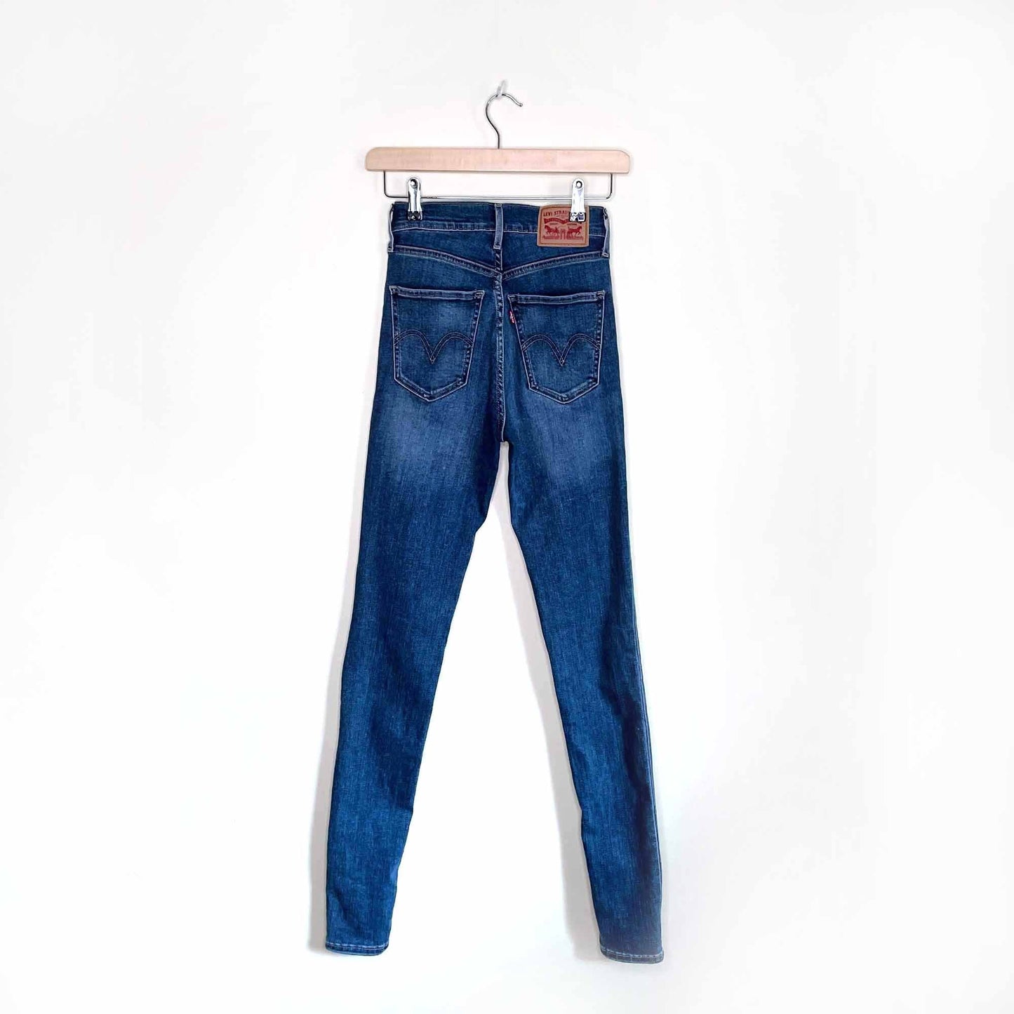 levi's mile high super skinny medium wash - size 24