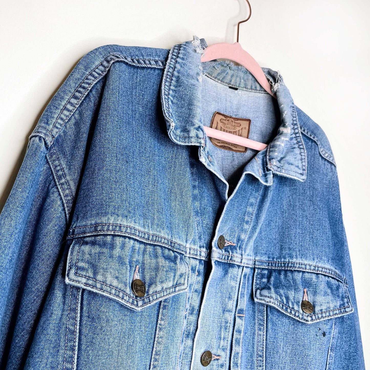 vintage 70's linson denim jacket - size xl