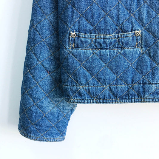 Vintage LizWear quilted denim jacket - size Medium