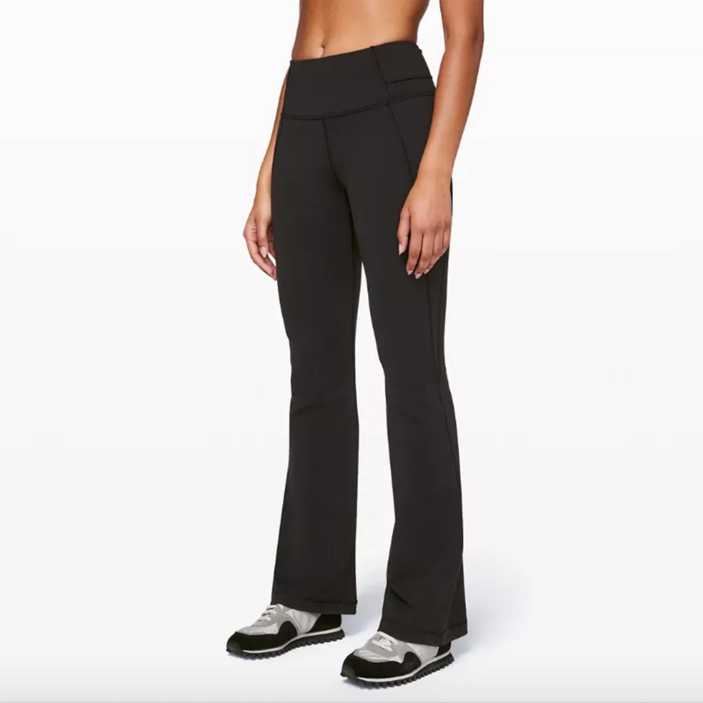 lululemon black groove high rise flare pant - size 8