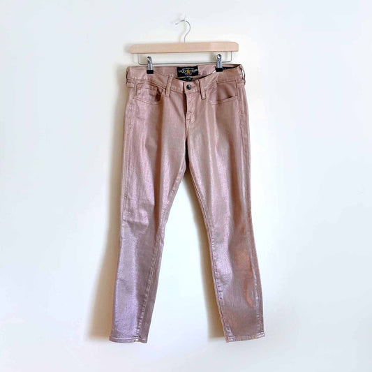 Lucky Brand rose gold Charlie skinny ankle jeans - size 10/30