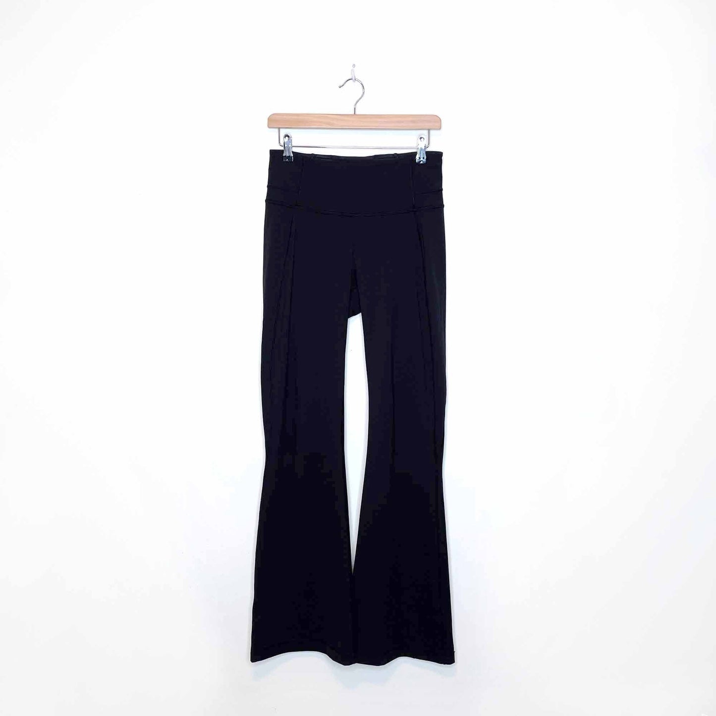 lululemon black groove high rise flare pant - size 8