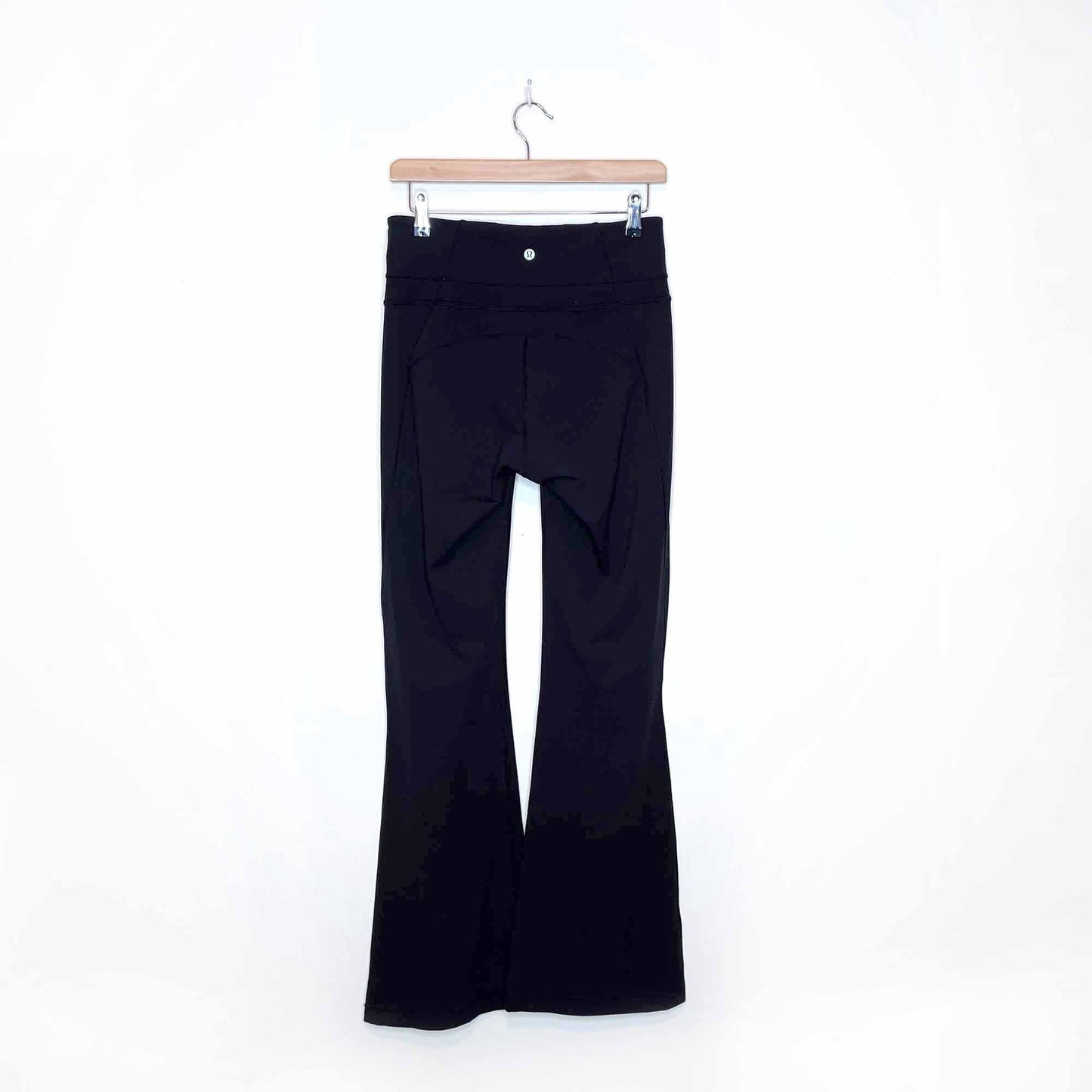 lululemon black groove high rise flare pant - size 8