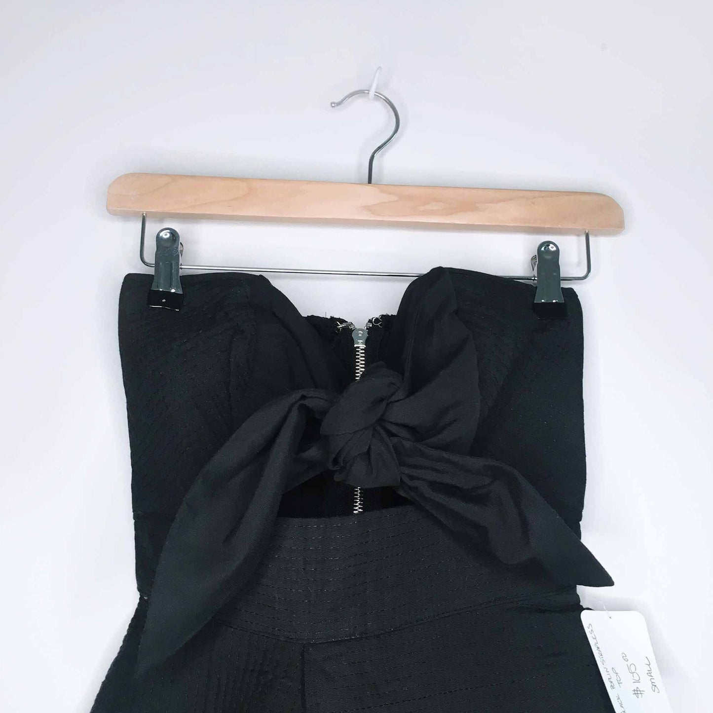 Luxxel strapless bow tie peplum top - size Small