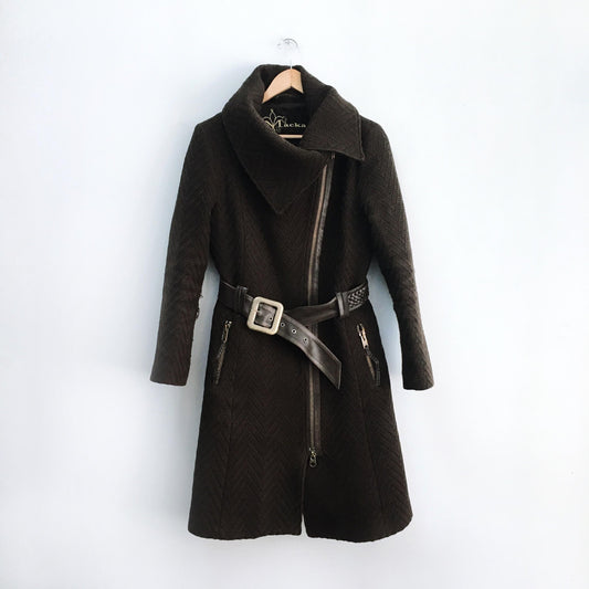 Mackage Knit Wool-Blend Coat - size Medium