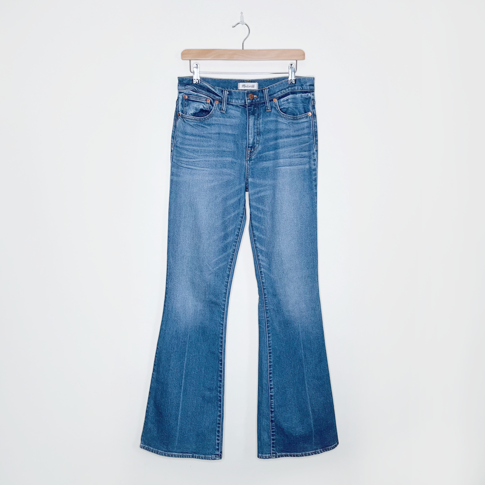 madewell high rise flea market flare jeans - size 30T