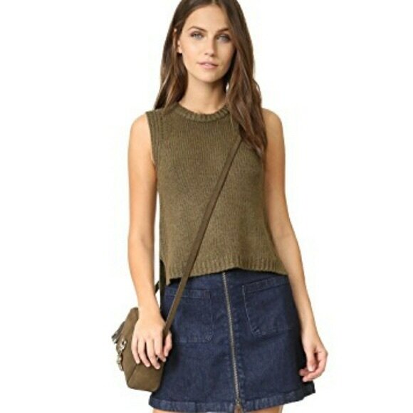 Madewell Hannah sleeveless hi lo knit vest - size xs