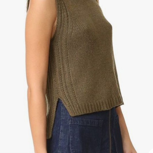 Madewell Hannah sleeveless hi lo knit vest - size xs