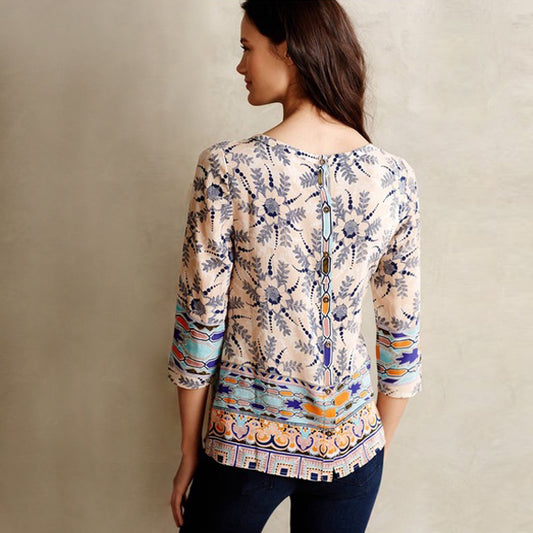 Maeve Sidney Silk Blouse - size 4 - Anthropologie