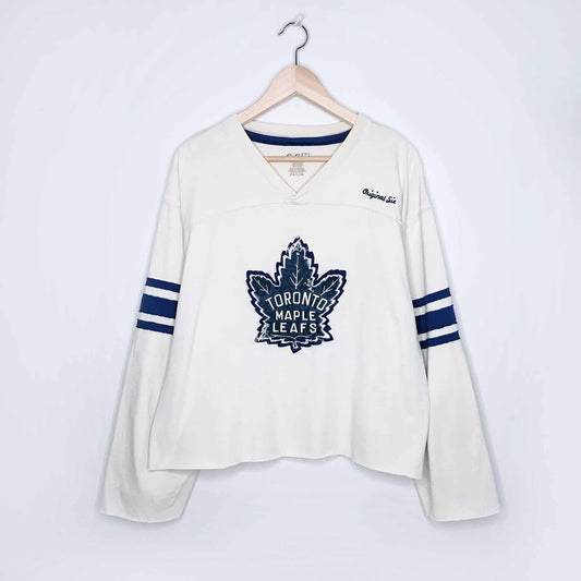 CCM Maple Leafs original six jersey tee - size Large