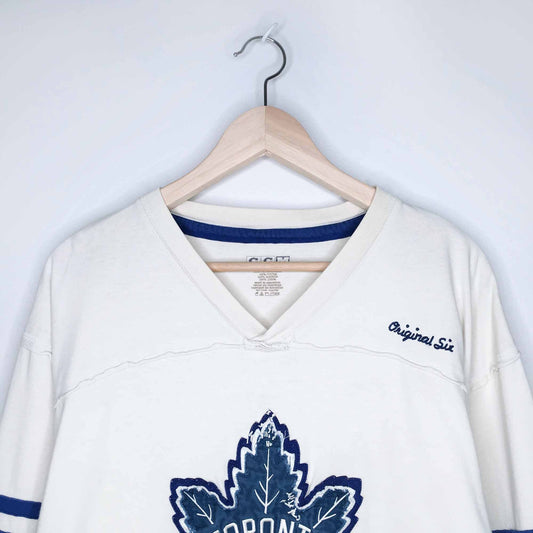 CCM Maple Leafs original six jersey tee - size Large