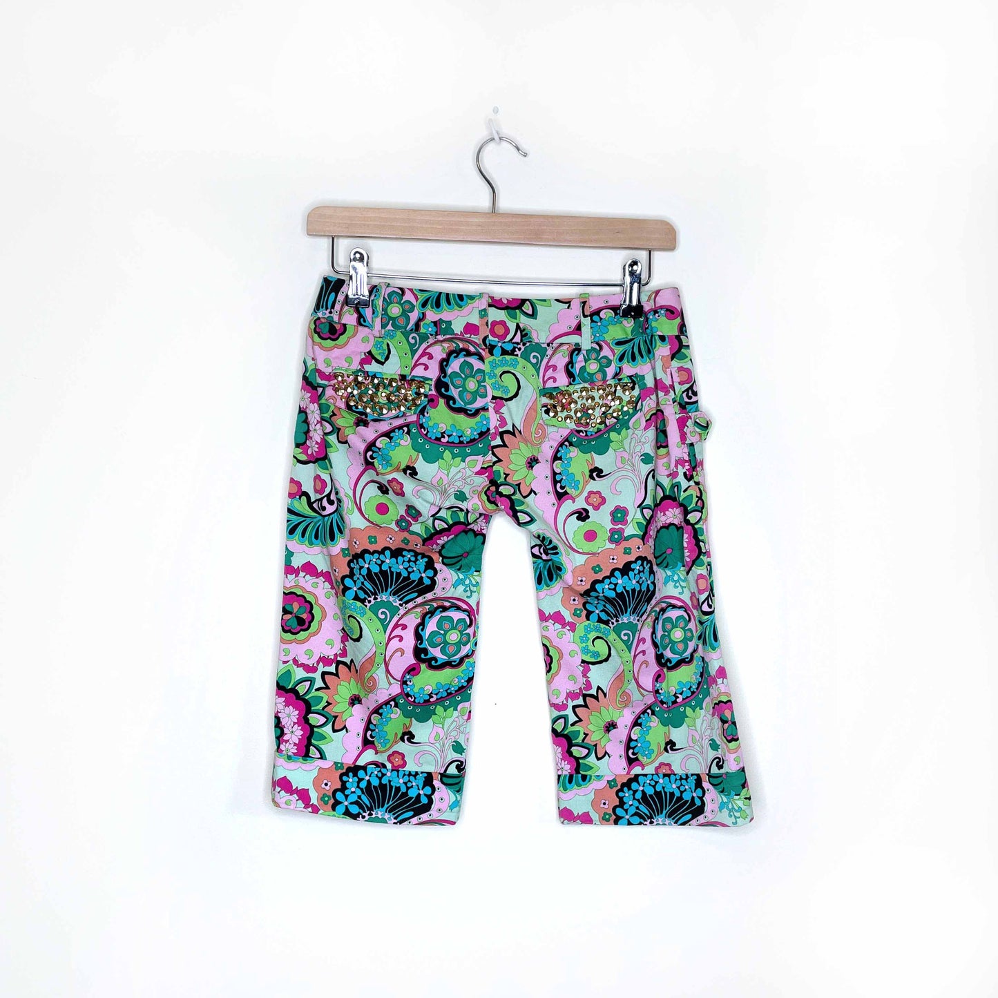 marciano y2k floral bermuda shorts - size 0