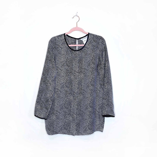 max mara printed silk blouse - size 12