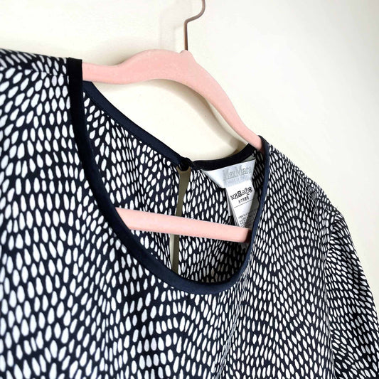 max mara printed silk blouse - size 12