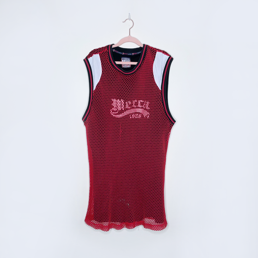 vintage 90s mecca mesh basketball jersey - size large